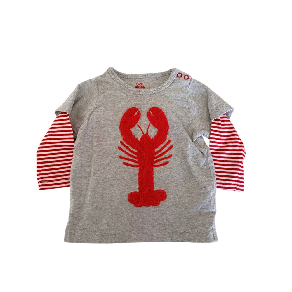 Baby Boden Crab Appliqué Long Sleeve Top - Picture 2 of 6